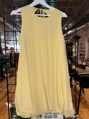 NEW PRETTY FOLLIES women's mini dress in butter yellow